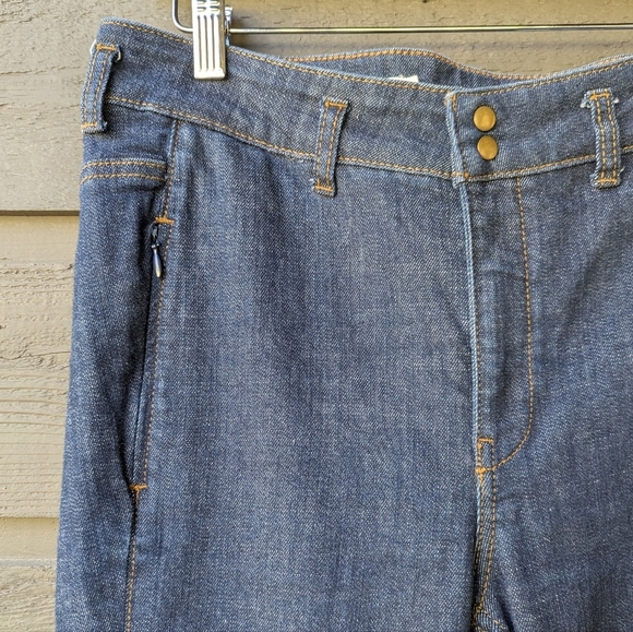 Anthro Pilcro and the Letterpress High-Rise Bootcut Blue Jeans Cropped Size 28 - Picture 2 of 10
